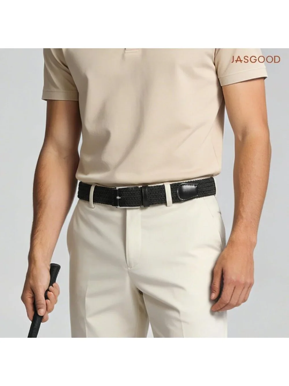 3-Pack Stretchy Elastic Golf Belts for Men - Casual Woven Braided Belts for
